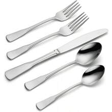 Tenedores de ensalada Oneida Colonial Boston para uso diario, 0.55 LB, metálicos - Plateado - Ver 4