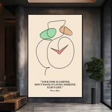 Steve Jobs Quote About Time And Life. Large Wooden Framed Wall Art Home Decor Canvas Painting- For Bedroom, Bathroom, Living Room, Office, Kitchen, Holiday Gift- 1pc