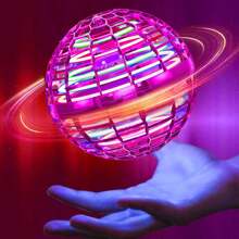 NetHong Pro Flying Ball Space Orb Magic Mini Drone UFO Boomerang Toy Gifts - Pink - View 7