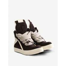 Rick Owens - Men Scarpe In Pelle Jumbolaced Geobasket - màu đen - Xem 2