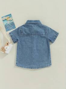 Young Boys Denim Tops - Blue - View 6