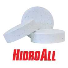 Kit 10 un Cloro em Pastilha 200g Hidroall para Piscina Limpeza e Manutenção para  Clorador Flutuante - Branco - Visão 4