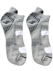 1 双柔软透气网眼船袜，防滑防摩擦运动短袜，适合旅行、跑步等活动，男女通用成人尺码 - 彩色 - 查看 9