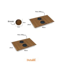 Kit 2 Cup Holder Tray Mat For Sofa Armrest - Camel - Ver 2