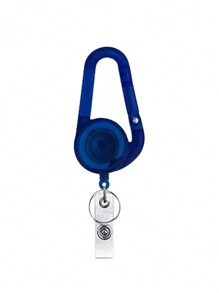 1 pièce Porte-clés plat, enrouleur rétractable avec mousqueton, boucle d'alpinisme, enrouleur rétractable avec attache, porte-badge rétractable pour infirmière, médecin, plein air. Boucle d'alpinisme télescopique facile à tirer pour sac à dos scolaire