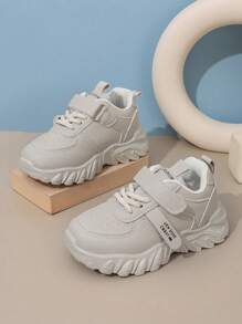 1 双春季儿童运动鞋，男童跑步运动鞋，女童鞋，男童厚底运动鞋 - 米色 - 查看 3