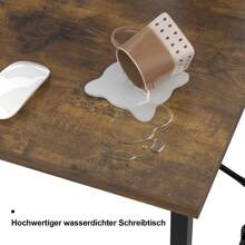 Umkehrbarer Schreibtisch L Form Eckschreibtisch mit Ablagefächern Reversibel Computertisch L-förmiger mit Ecktisch, Bürotisch L Form 2 Tier DIY Lagerregalen 110CM Eck Tisch Vintagebraun