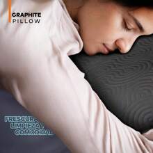 Dreamlab Almohada Graphite Pillow 2 Pack| Almohada de Memory Foam con Carbón | Hipoalergénica, Antibacterial, Soporte, Certificaciones | 2 Piezas Tamaño Estándar (60 cm x 40 cm x 11.5 cm) - Grafito - Ver 4