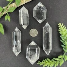 Stunning Natural Transparent Quartz Double Pointed Gemstones - Perfect Home Decoration And Unique Gift Creative Crystal Decoration - White - View 10