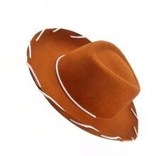 Small Size Western Cowboy Hat, Essential For Parties, Costume Parties, And Masquerades - Chocolate Brown - View 3