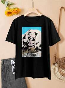 Trixie Mattel Style Pop Art Lovers T-Shirts for Women | Cute Couple Tees | Matching Shirts - Negro - Ver 2