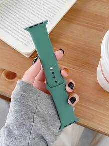 1 件男女通用绿色软硅胶扣运动表带，舒适可调节，防水，兼容 38/40/41/42/44/45/46/49 毫米，适用于 Series Ultra/SE/11/10/9/8/7/6/5/4/3/2/1，智能手表表带配件