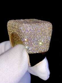 1pc Exquisite Cubic Zirconia Ring, Women's Wedding Engagement Party Jewelry Valentine's Day Gift - 1# - View 4