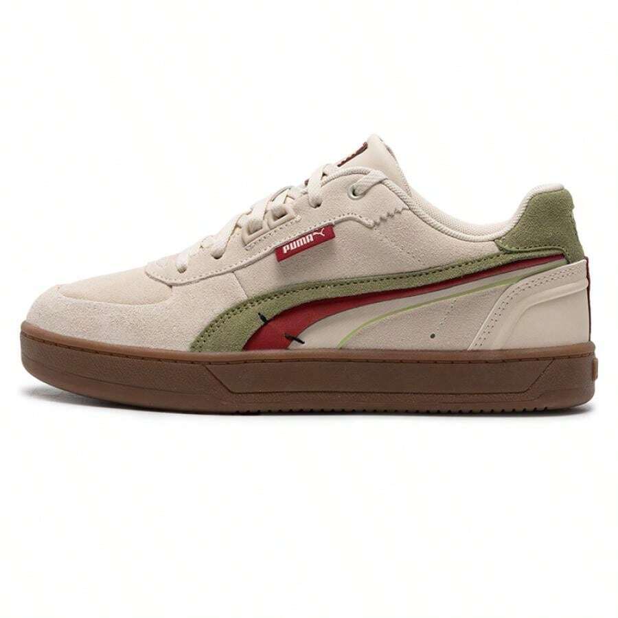Puma Caven 2.0 Lux Greenside男鞋女鞋情侶運動鞋板鞋低筒休閒鞋 400711-01 - 暗紅色-雪白-樹膠色 - 查看 1