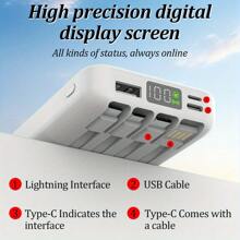 10000mAh 磁性无线移动电源 LED 显示屏 22.5W PD 快速充电便携式充电器适用于 16/15/14/13/12 系列适合夏季假期户外旅行/露营和应急备用移动电源送给家人、朋友、生日的礼物 - 白色 - 查看 3