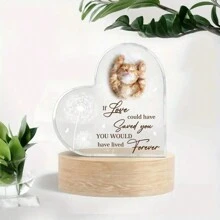 Personalized Pet Memorial Acrylic Heart Plaque - Curved Heart-Shaped Remembrance Keepsake For Pets-5 Styles ,Loss Of Dog Or Cat Sympathy Tribute, Customizable Desk Decor Celebrating Beloved Animals - For Pet Lovers - Memorial Gift For Pet Loss