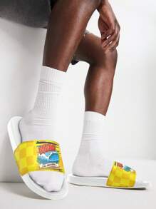 1 Pair Custom Women's Sandals, Personalized Customized Photo Design, Custom Soft Sole Sandals, Home Slippers, Suitable For Indoor, Outdoor And Bathroom Garden, Spring And Summer Sandals, Customized Gift For Mom/Dad/Her/Him/Girlfriend/Boyfriend/Wife/Husband/Friend - White - View 5