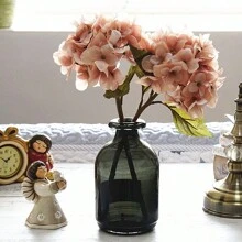 1/3/6 piezas Ramo de flores de hortensia estilo europeo realista, decoración de boda, relleno de jarrón, decoración del hogar para sala de estar, dormitorio, jardín exterior, fiesta, accesorios de fotografía