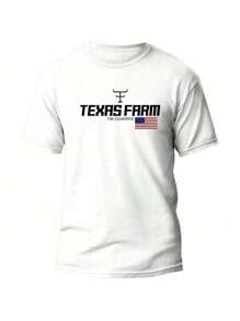 Rodeo Country Texas Far United States T-Shirt Streetwear Basic Minimalist T-Shirt Unisex Men Women 100% Cotton Premium Top Streetwear New Release Various Colors!! Plus Size - trắng - Xem 1
