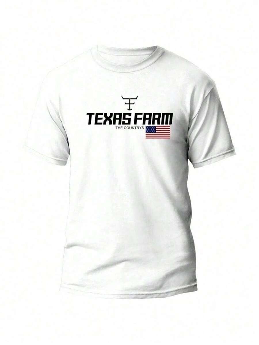 Rodeo Country Texas Far United States T-Shirt Streetwear Basic Minimalist T-Shirt Unisex Men Women 100% Cotton Premium Top Streetwear New Release Various Colors!! Plus Size - trắng - Xem 1
