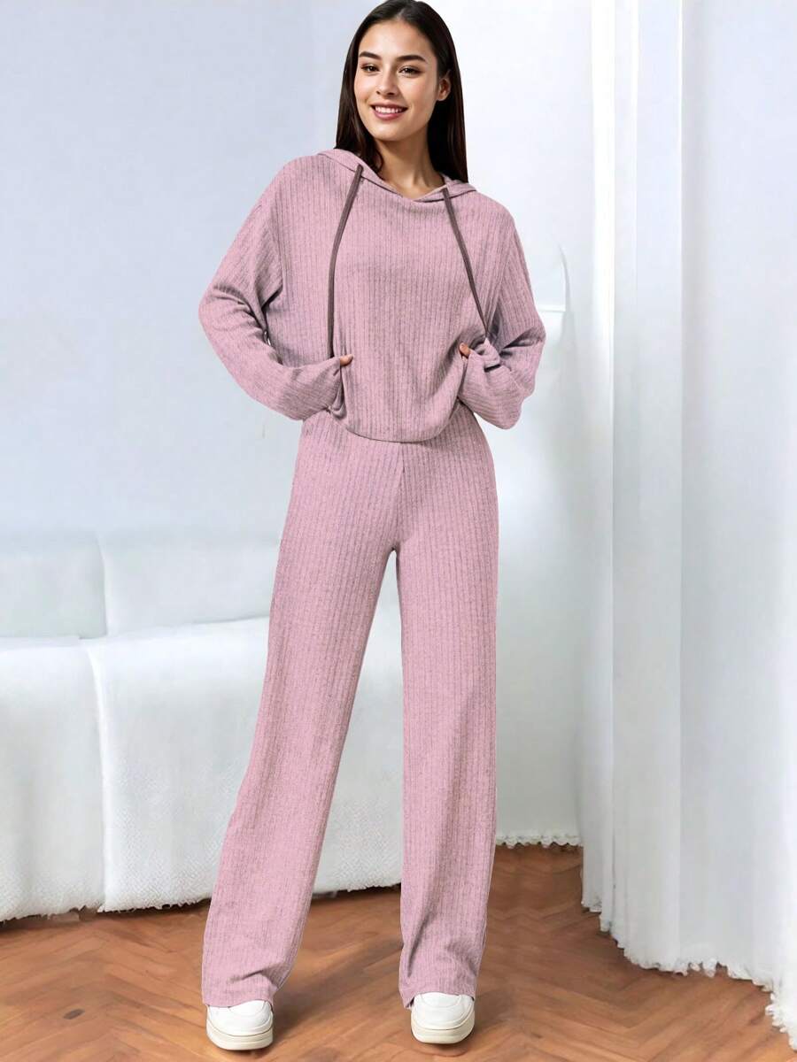 Women's Sexy Jogger Pants And Casual Sweatshirt Set - 羅莎.泰莎 - 查看 1