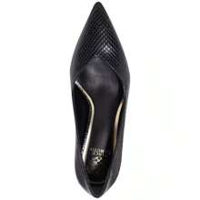 Vince Camuto Zapatos de tacón de aguja con puntera abierta para mujer - Cuero de serpiente negro - Ver 3