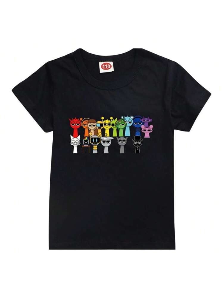 Maglietta Sprunki Per Ragazzi: 'Just A Boy Who Loves Sprunki' - T-shirt Giovani In Cotone