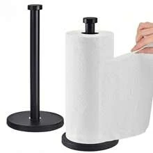 Black Tissue Holder Countertop, Independent Tissue Dispenser, Kitchen Roll Holder, Stainless Steel Tissue Roll Holder With Weighted Base In Kitchen And Bathroom - màu đen - Xem 3