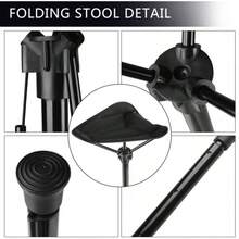 1PCS Portable Folding Stool Tripod Chair Travel Fishing Camping Collapsible Seat - 1 - Xem 8