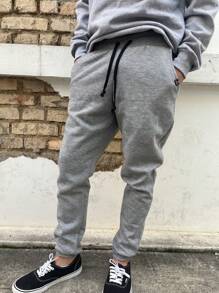 Calça Jogger de Moletom Feminio e Masculino Slim Skinny Academia/Casual/Treino/Trabalho P ao G - Cinza - Visão 3