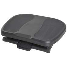 HOMCOM Footrest Adjustable Height & Angle 0-30 Degree For Better Posture At Office Black - Black - View 2
