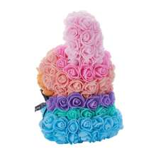 Rose Rabbit Immortal Rose Flower Rose Flower Ornament Forever Artificial Flower Easter Valentine's Day Roses Flower Bunny - Multicolor - View 5
