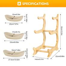 kangten 3 Tier Fruit Rack Bowls W/ Stand Large Capacity Dessert Rack - Brown - View 2
