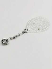 Tasbih 6mm 99 White Crystal Stone Prayer Beads Eid Ramadan Gift Misbaha Bracelet Islamic Accessories