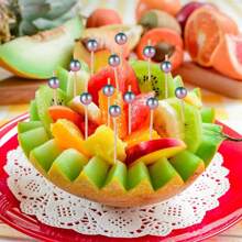 200/100/50/20/10pcs/Set Blue & Red Ombre 4.7 Inch Food Picks, Fruit Skewers, Sandwich Picks, Sticks For Party, Birthday, Wedding Decoration, Appetizer, Cupcake, Burger, BBQ Snacks - Blue and Red Gradient - View 6