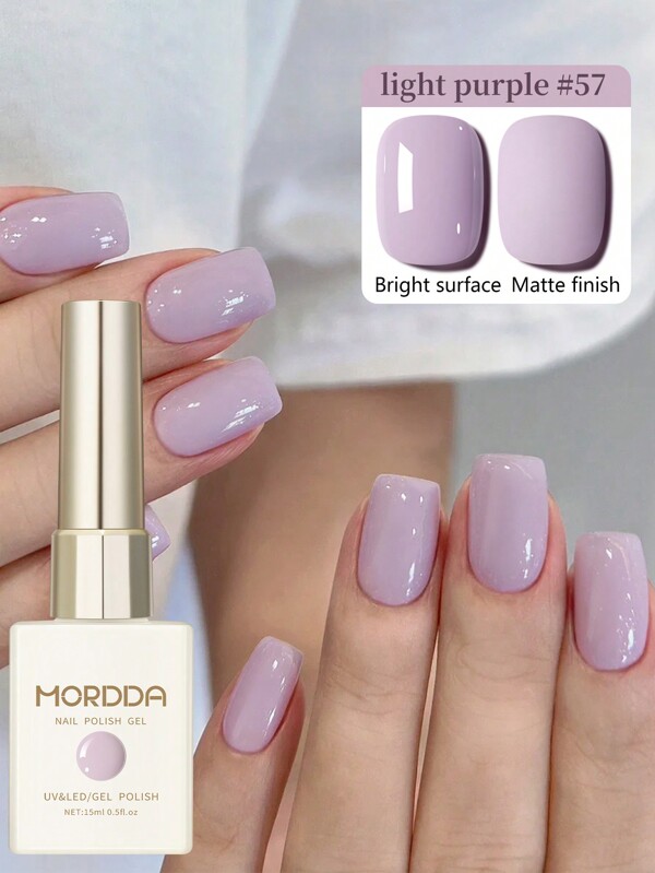 1pc 15ml Purple Popular Color Gel Nail Polish High Durability Classical Beauty Lasting Beauty Salon-Level Nail Art Design Easy To Use Gift For Women