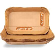 300pcs Air Fryer Paper Liners Disposable Non Stick Baking Parchment - Wood Color - View 3