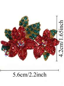 Trâm cài áo hình cây thông sang trọng, đính đá pha lê lấp lánh, phụ kiện hoa tinh tế cho tiệc tùng và đám cưới. - Ghim 1 - Xem 4