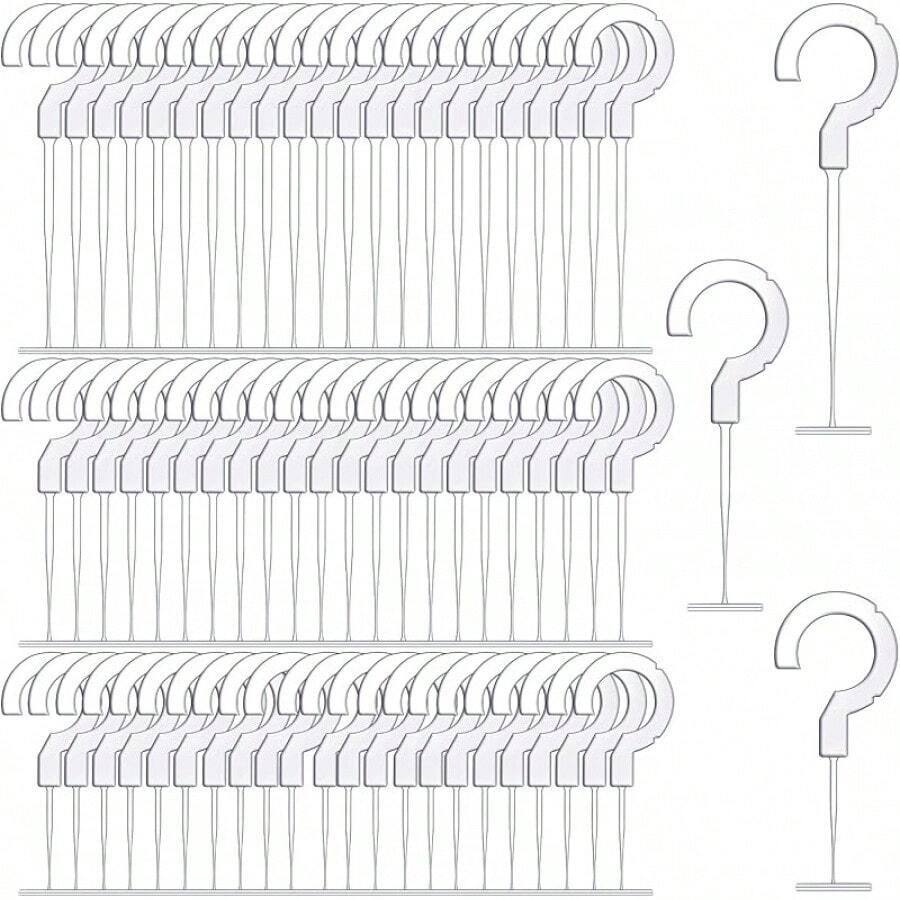 3000 Pieces Plastic J Hook Fasteners Clothing Tagging Fasteners Hanging Tag Fasteners For Tag Label, Standard Tagging Barbs, 3 Sizes, 1.5 Inch, 2.2 Inch, 2.8 Inch (1500)