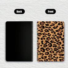 A5 圆形螺旋笔记本 - 横格笔记本日记本 - 横线日记本 - 5.83 英寸 X 8.27 英寸学院横格螺旋笔记本日记本 - 紫色和金色油漆配金色线条 - purple_and_gold_paint_with_gold_line - 查看 7