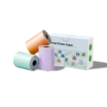 Self-Adhesive Instant Camera Print Refill Paper- Green Orange Purple Sticker Paper Photo Printer Thermal Paper Rolls Instant Print Camera Refill Paper,57x30mm - Multicolor - View 12