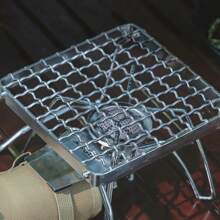 Camping Stove Stand Stainless Steel Camping Stove Grill Rack Portable Foldable - White - View 4