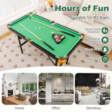 4FT Folding Billiards Table Portable Pool Game Table Set With 2 Cues 16 Balls - Green - View 6
