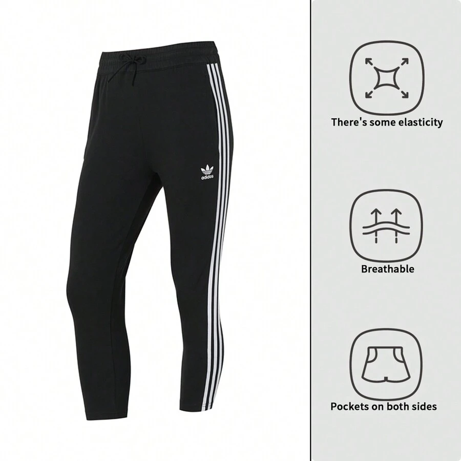 Adidas Originals Quần thể thao nữ dáng casual, thiết kế tối giản, thích hợp cho tập luyện thể dục. - màu đen - Xem 1