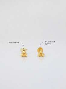 1 chiếc khuyên môi hình tam giác bằng bạc Sterling 925 | Khuyên môi phẳng ít gây dị ứng | Thích hợp cho nữ giới đeo hàng ngày (Bán lẻ, không phải bán theo cặp) - Nhiều màu - Xem 7