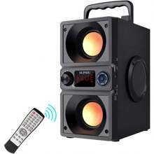 Altavoz Bluetooth, portátil con Bluetooth Boombox con 40 W (pico de 60 W) estéreo dual Woofers y altavoz inalámbrico para fiesta en casa, 2400 minutos de tiempo de juego, adecuado para fiestas, - 1 - Ver 1