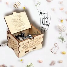 1 PC, Custom Melody Music Box, You Are My Sunshine, Personalized Music Box, Custom Metal Melody Mechanism, Classical Carved Music Box, Music Theme Box, Gift For Friends, Easter Gift For Close Friends - Multicolor - View 7