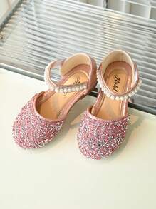 2025 Spring New Kids Crystal Princess Shoes, Girls' Soft Bottom Fashion Dress Shoes - Pink - View 5