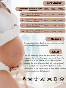 1pc Breathable Elastic Comfortable Back Support Maternity Belly Band With Detachable Shoulder Strap, Suitable For Pregnancy And Postpartum Recovery, Machine Washable, Ideal For Daily Wear & Gift