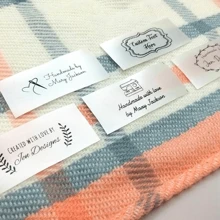 Custom-Made 50-200 Ribbon Personalized Garment Sewing Labels, Washable, For Men's And Women's Clothing Collars, White Name Tags, Multi-Color Designs, Exquisite Embroidered Personalized Handmade Labels, Suitable For Clothing, Bags, Dresses, T-Shirts, Hats, Scarves, School Uniforms, Bed Sheets, Socks, School Bags, Etc. Multifunctional, Cartoon Patterns, Ideal Gifts For Him, Her, Mother, Friends, Son, Daughter, Etc. Suitable For Home, School, Restaurant, Living Room, Bedroom, Tea Room, Office, Printed Patterns. - White - View 7